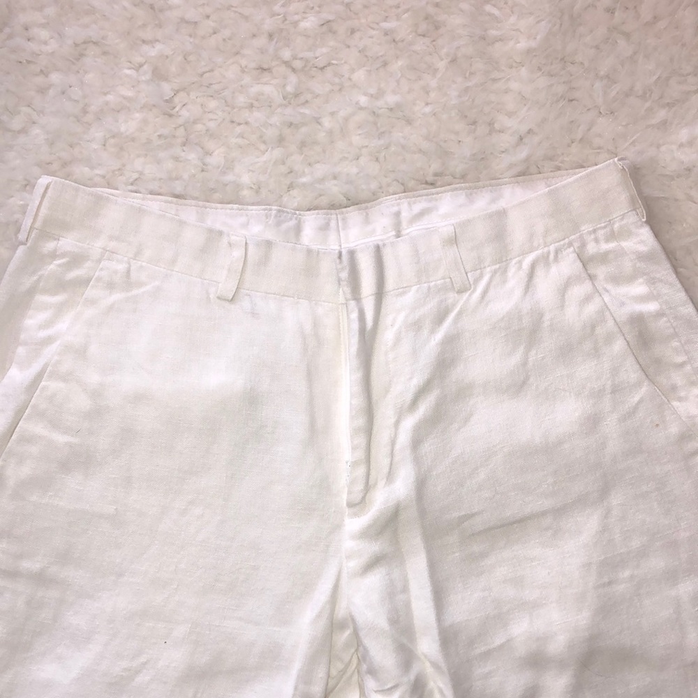 Men’s white linen pants